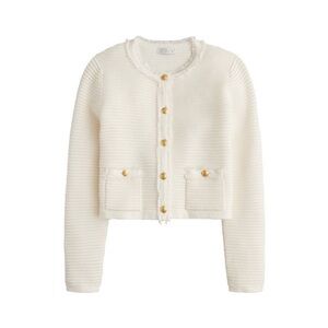 J. Crew Emilie sweater jacket in textured cotton blend XL